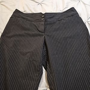 Lane Bryant Pinstripe Black Capri slacks